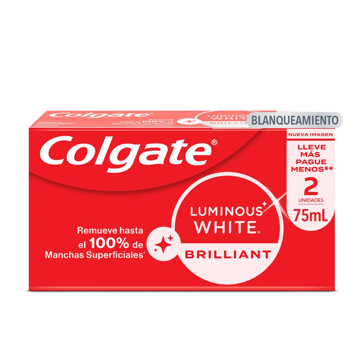 COLGATE - Pasta Dental Colgate Luminous White Brillant 2 x 75ml