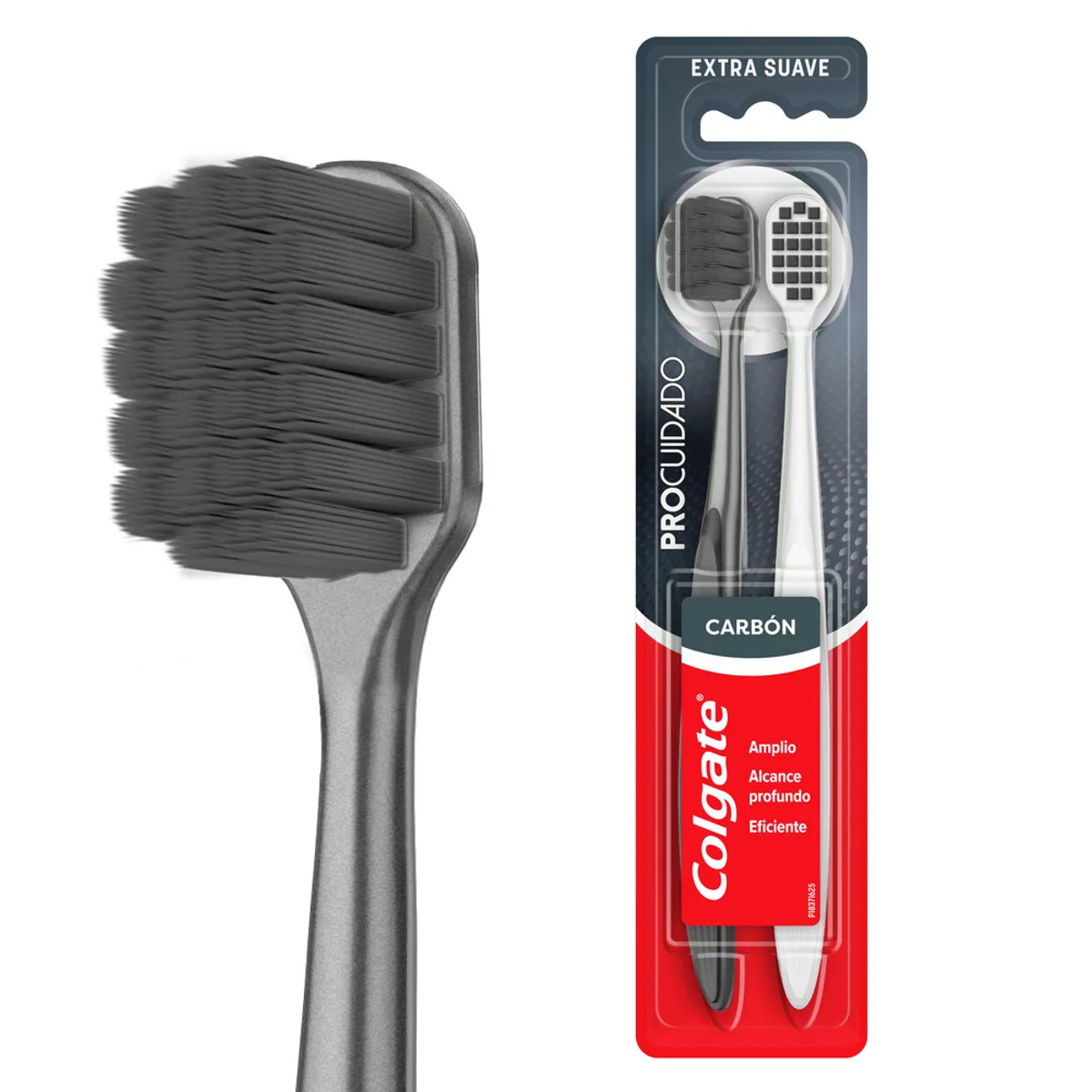 COLGATE - Pack Cepillos de Dientes Colgate Pro Cuidado Charcoal 2 Un