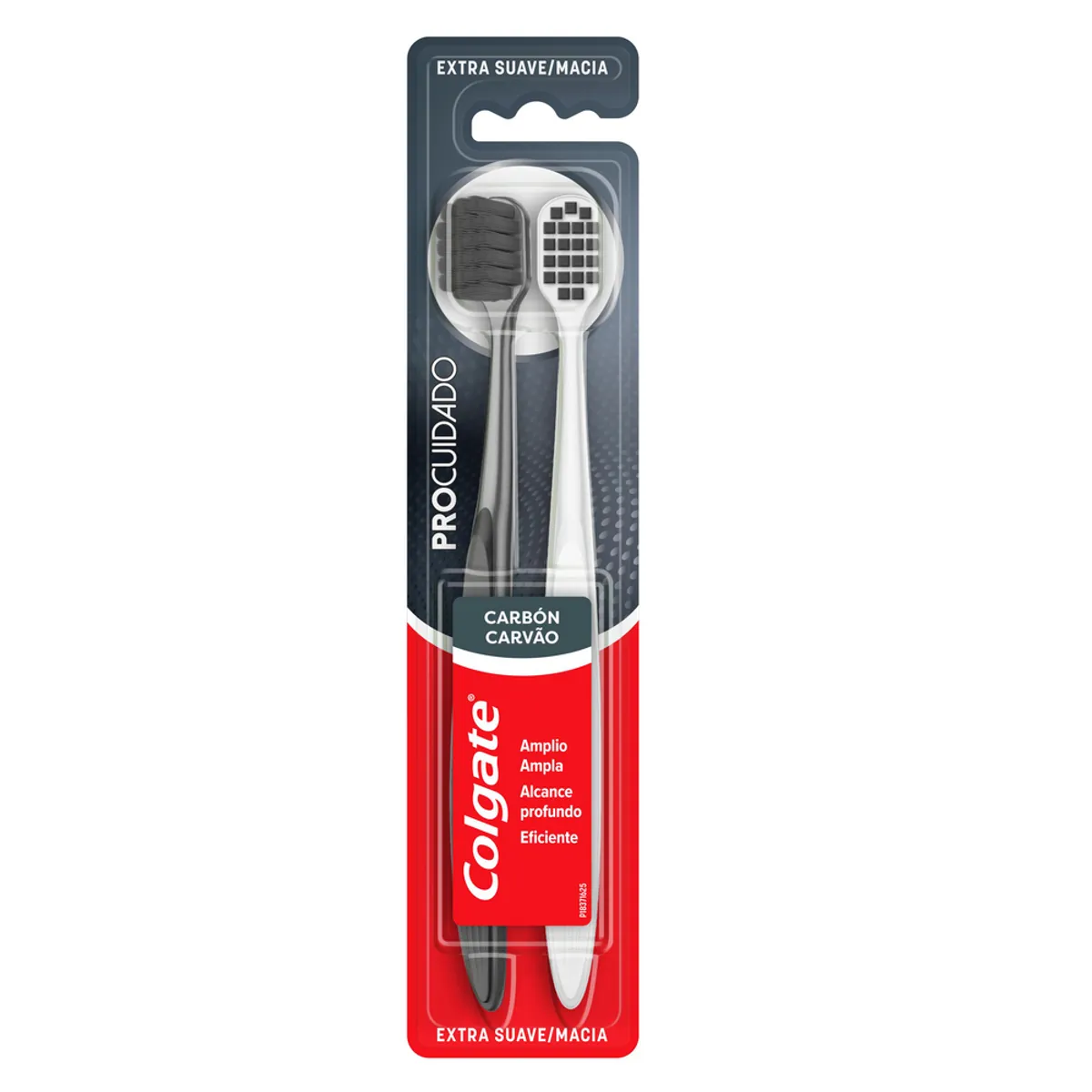 COLGATE - Pack Cepillos de Dientes Colgate Pro Cuidado Charcoal 2 Un
