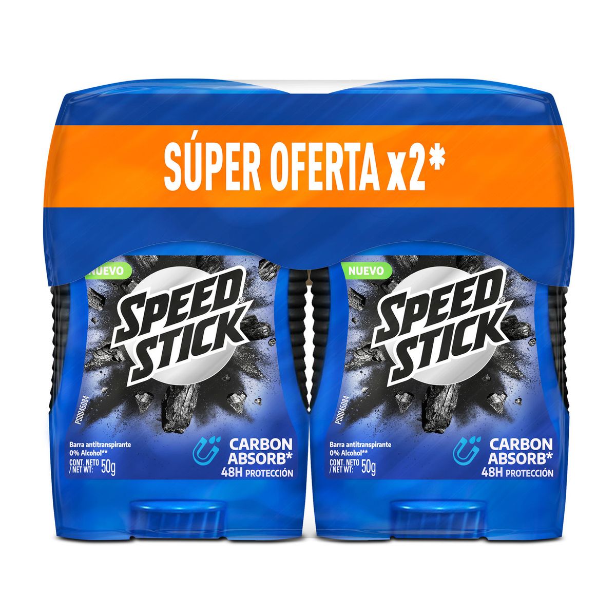 SPEED STICK - Pack Desodorante en Barra Speed Stick Carbón Absorb 2 x 50 g