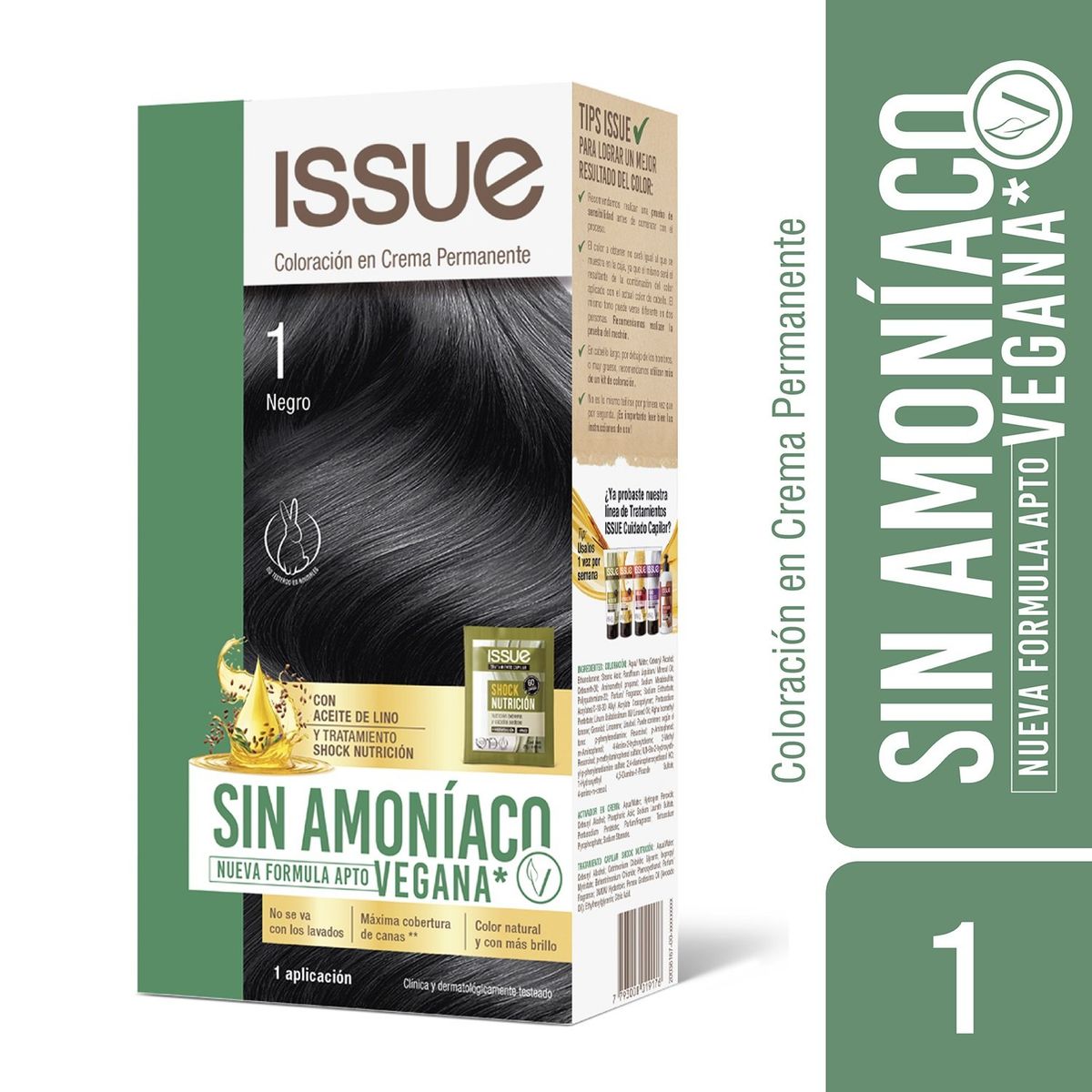 ISSUE - Coloración Issue Sin Amoniaco N° 1 Vegano