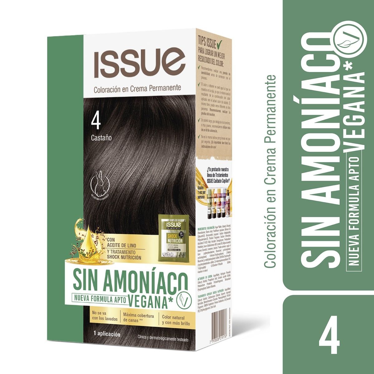 ISSUE - Coloración Issue Sin Amoniaco N° 4 Vegano