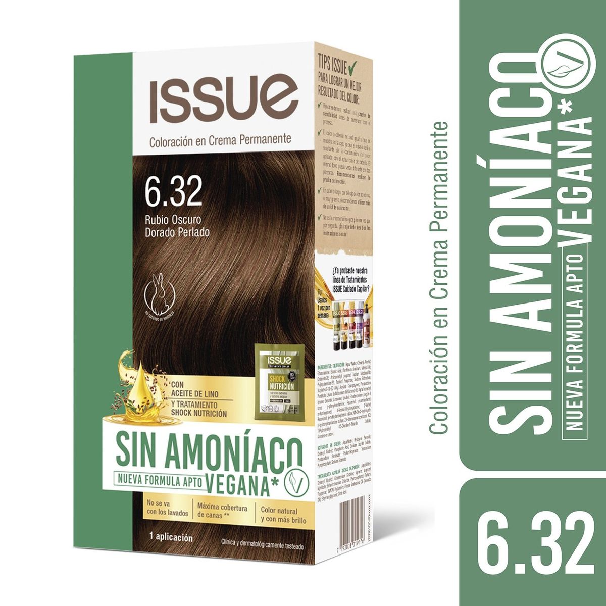 ISSUE - Coloración Issue Sin Amoniaco N° 6.32 Vegano