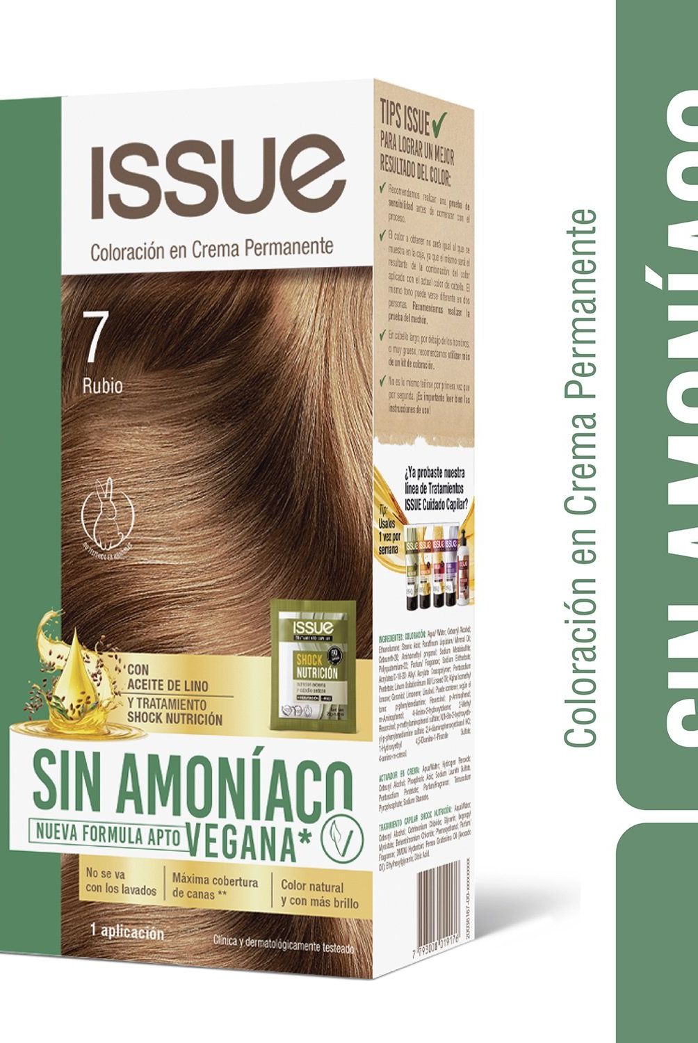 ISSUE - Coloración Issue Sin Amoniaco N° 7 Vegano