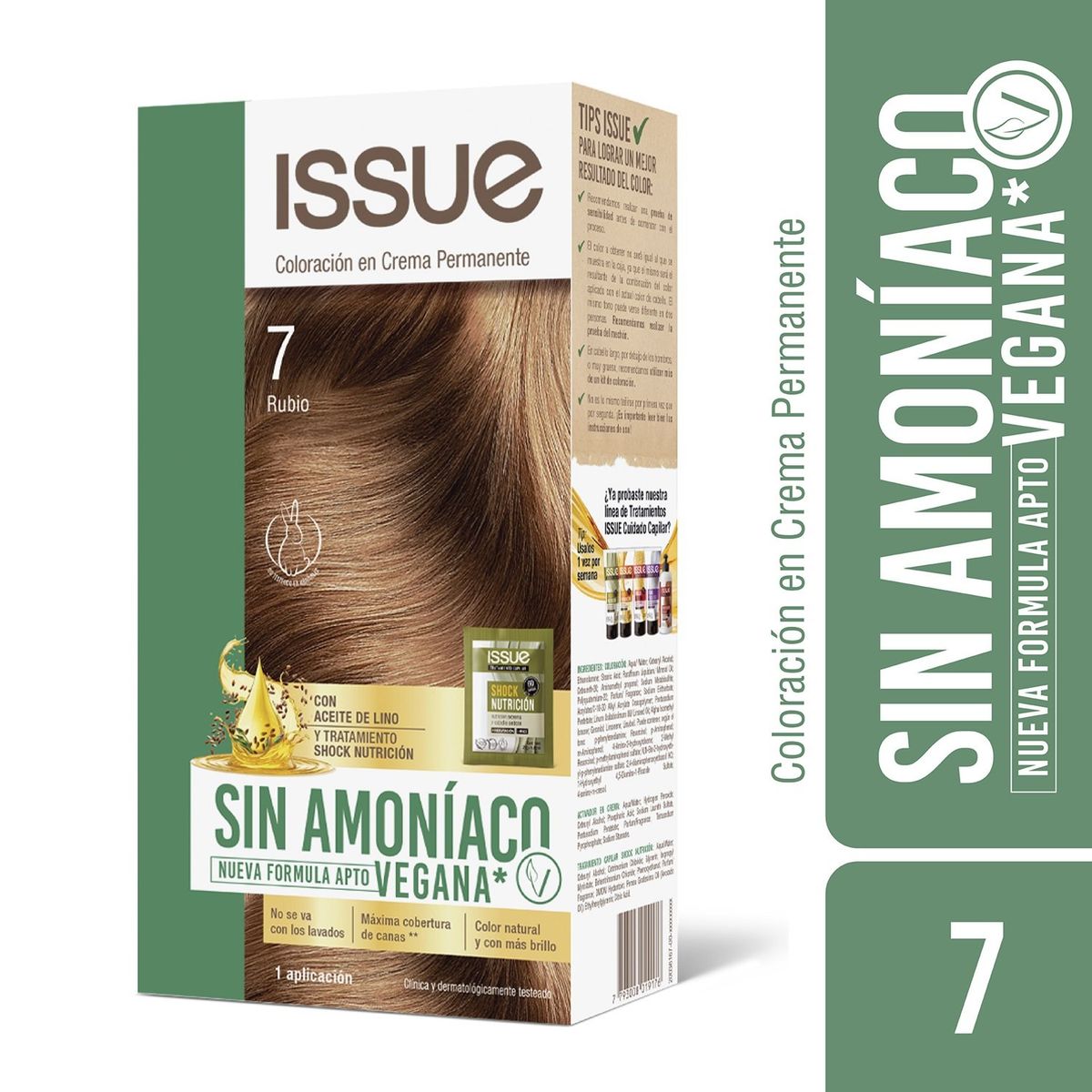 ISSUE - Coloración Issue Sin Amoniaco N° 7 Vegano