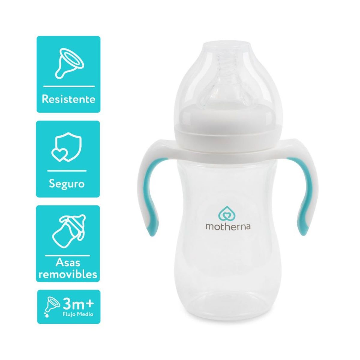 MOTHERNA - Mamadera Motherna Boca Ancha 240 ml