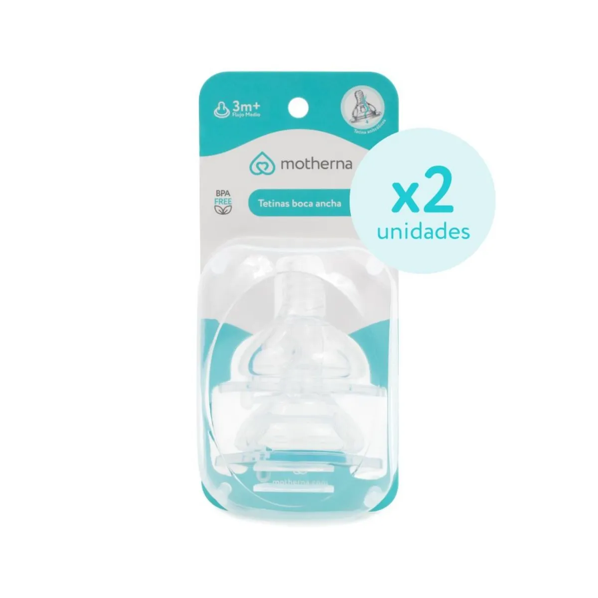MOTHERNA - Pack  Motherna Boca Ancha 3 M+ 2 Un