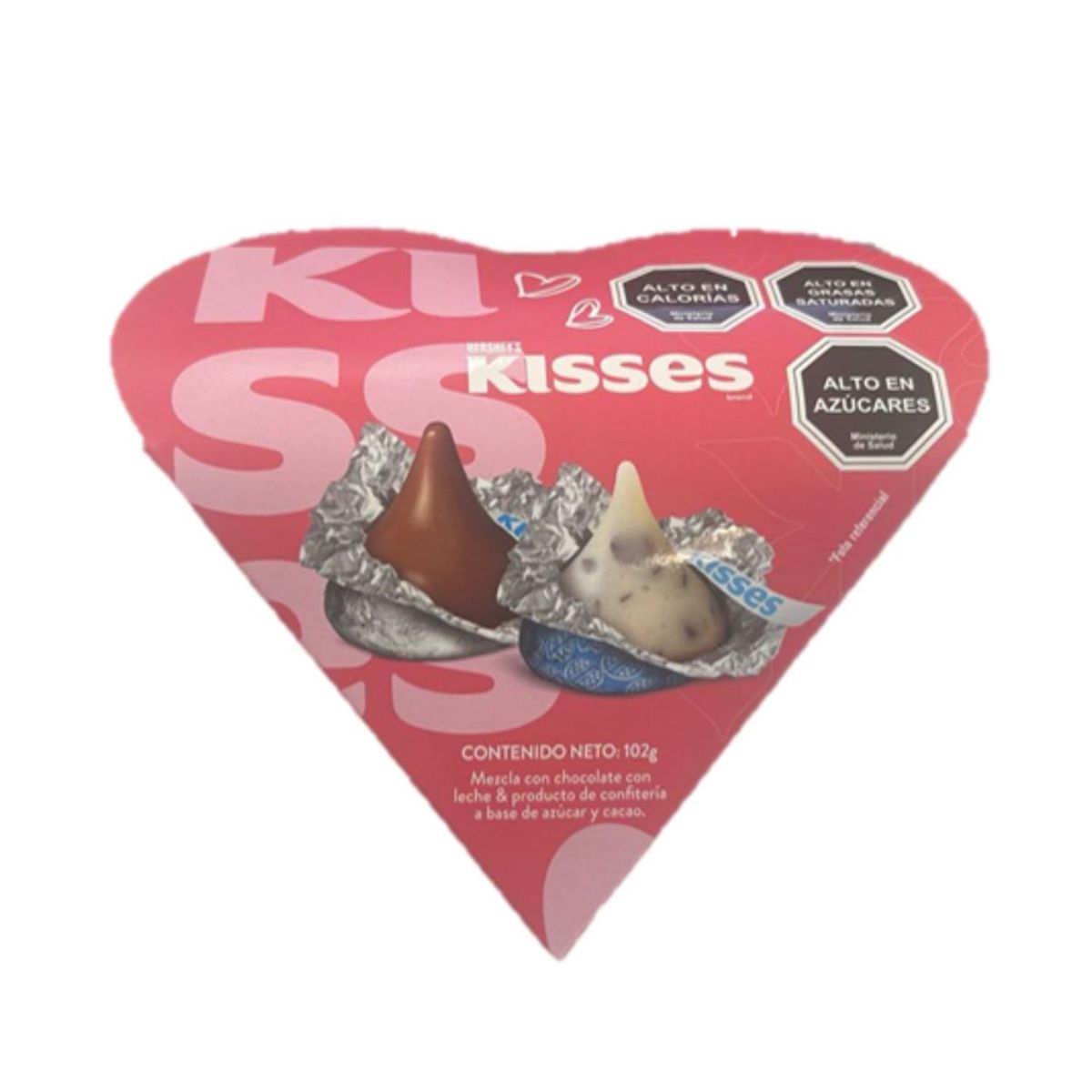HERSHEYS - Bombones de Chocolate Hershey's Kisses Estuche Corazón 102 g