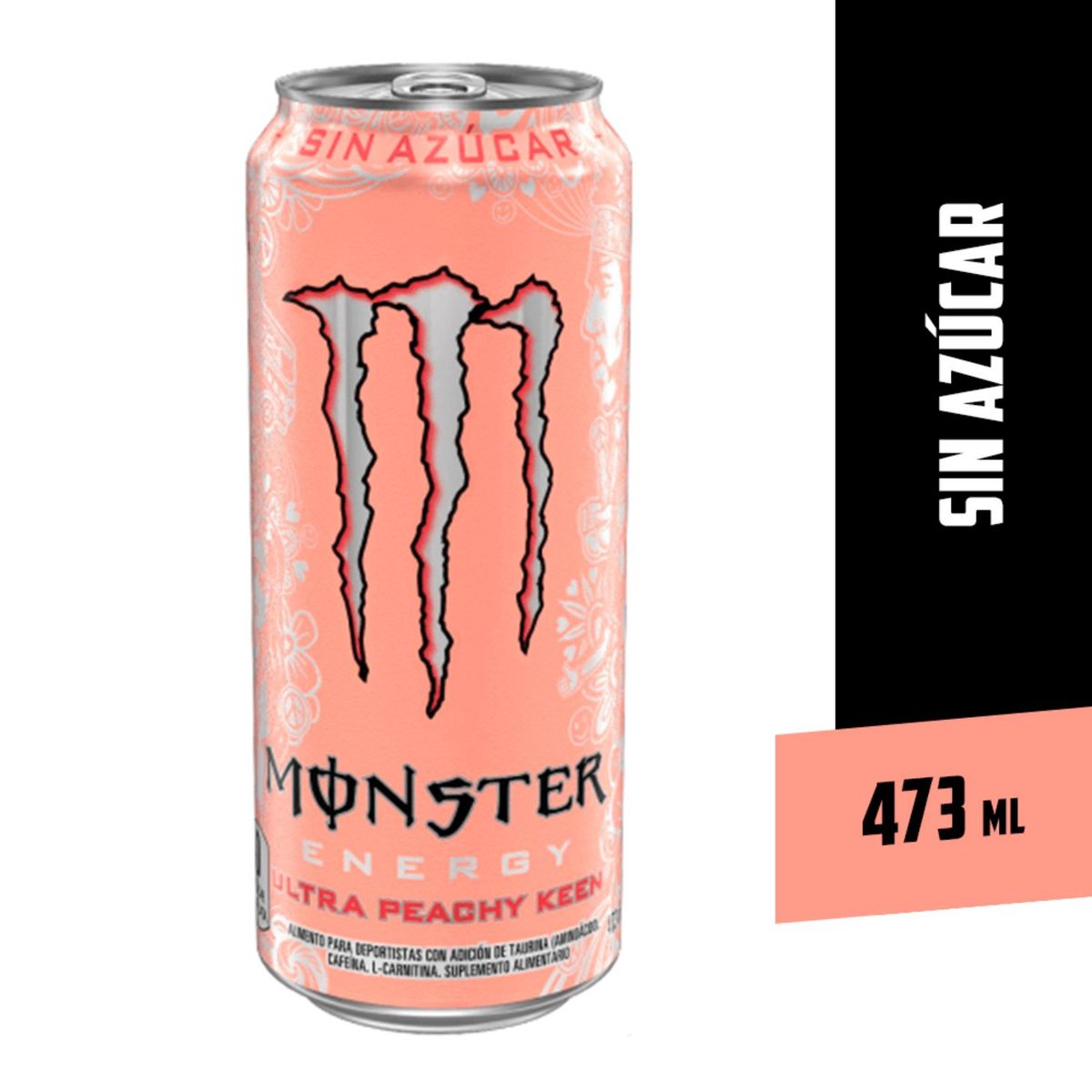 MONSTER - Bebida Energética Ultra Peachy Keen Sin Azúcar Monster 473 ml