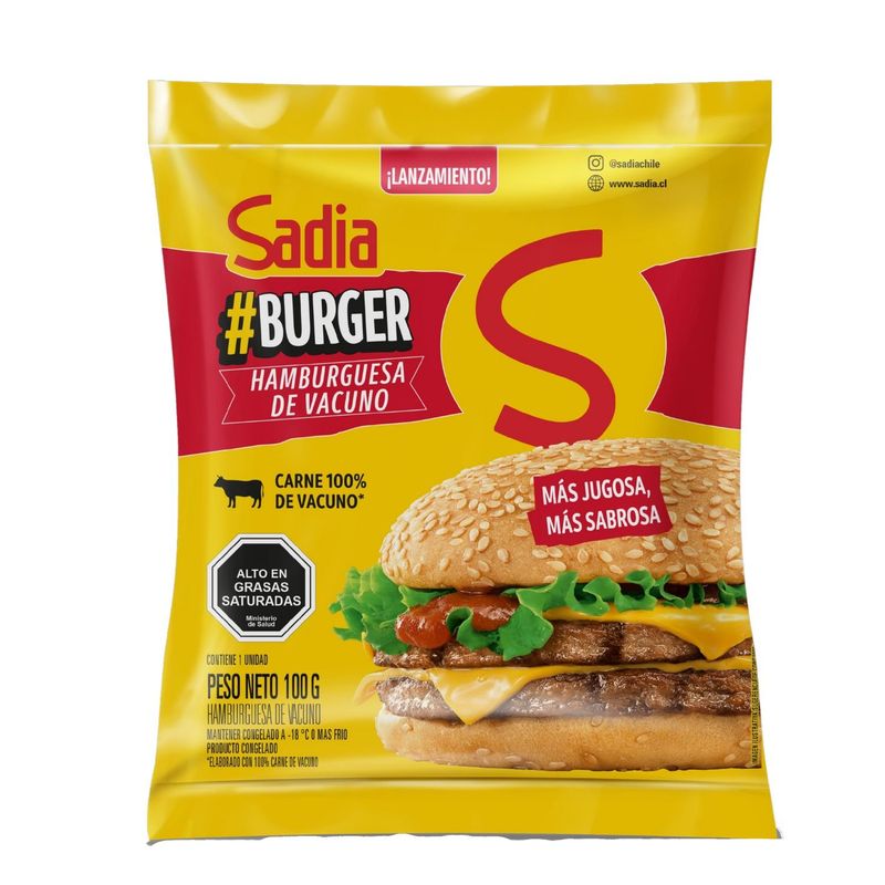 SADIA - Hamburguesa de Vacuno Congelada Sadia 100 g