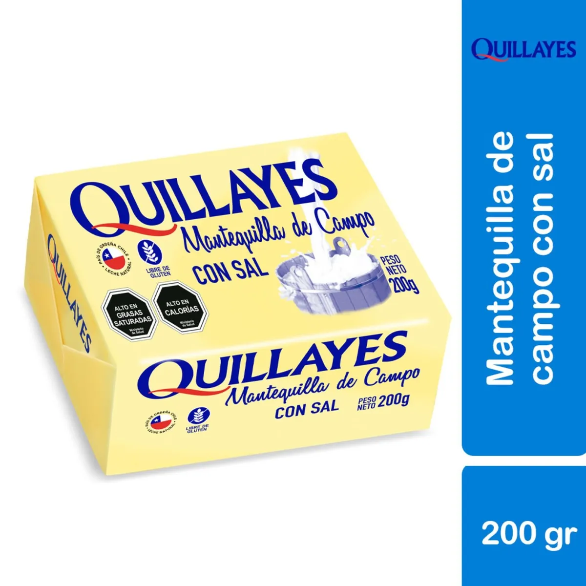 QUILLAYES - Mantequilla de Campo con Sal Quillayes 200 g