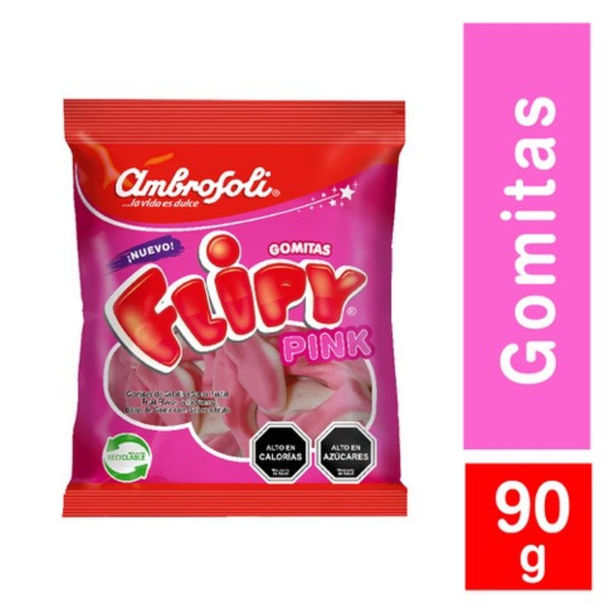 AMBROSOLI - Gomitas Ambrosoli Flipy Pink 90 gr