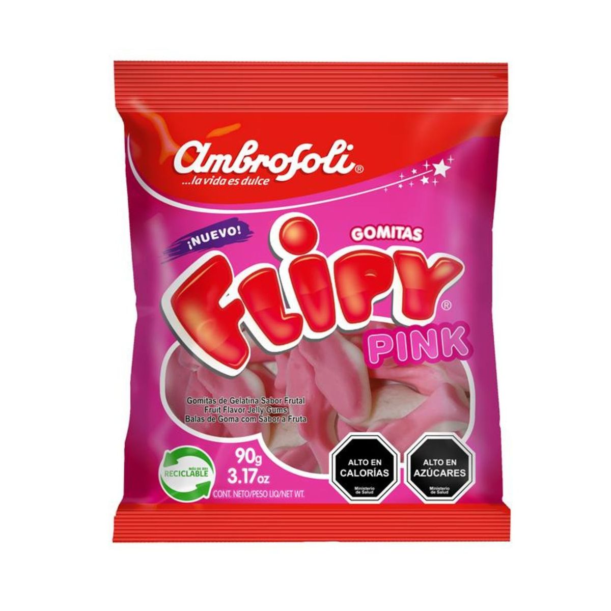 AMBROSOLI - Gomitas Ambrosoli Flipy Pink 90 gr