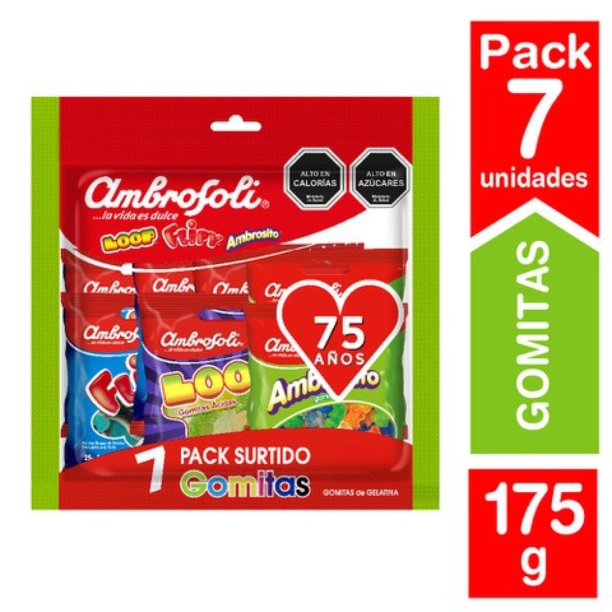 AMBROSOLI - Pack Surtido Gomitas Ambrosoli 7 x 25 g