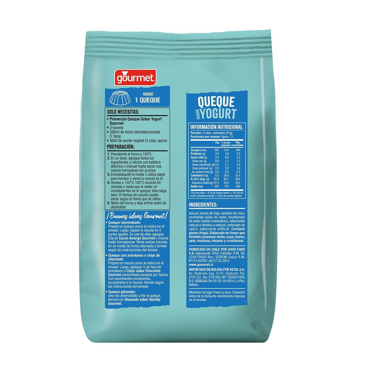 GOURMET - Premezcla Queque Yogurt Gourmet 450 g