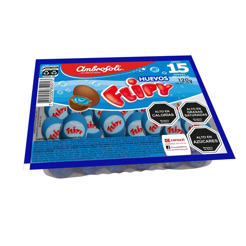  - Huevitos de Chocolate Flipy Bandeja Ambrosoli 120 g