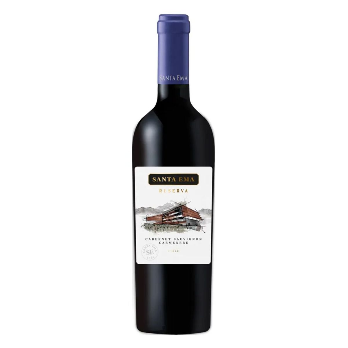 SANTA EMA - Vino Tinto Blend Cabernet Sauvignon & Carmenere Reserva Santa Ema 13° 750 ml