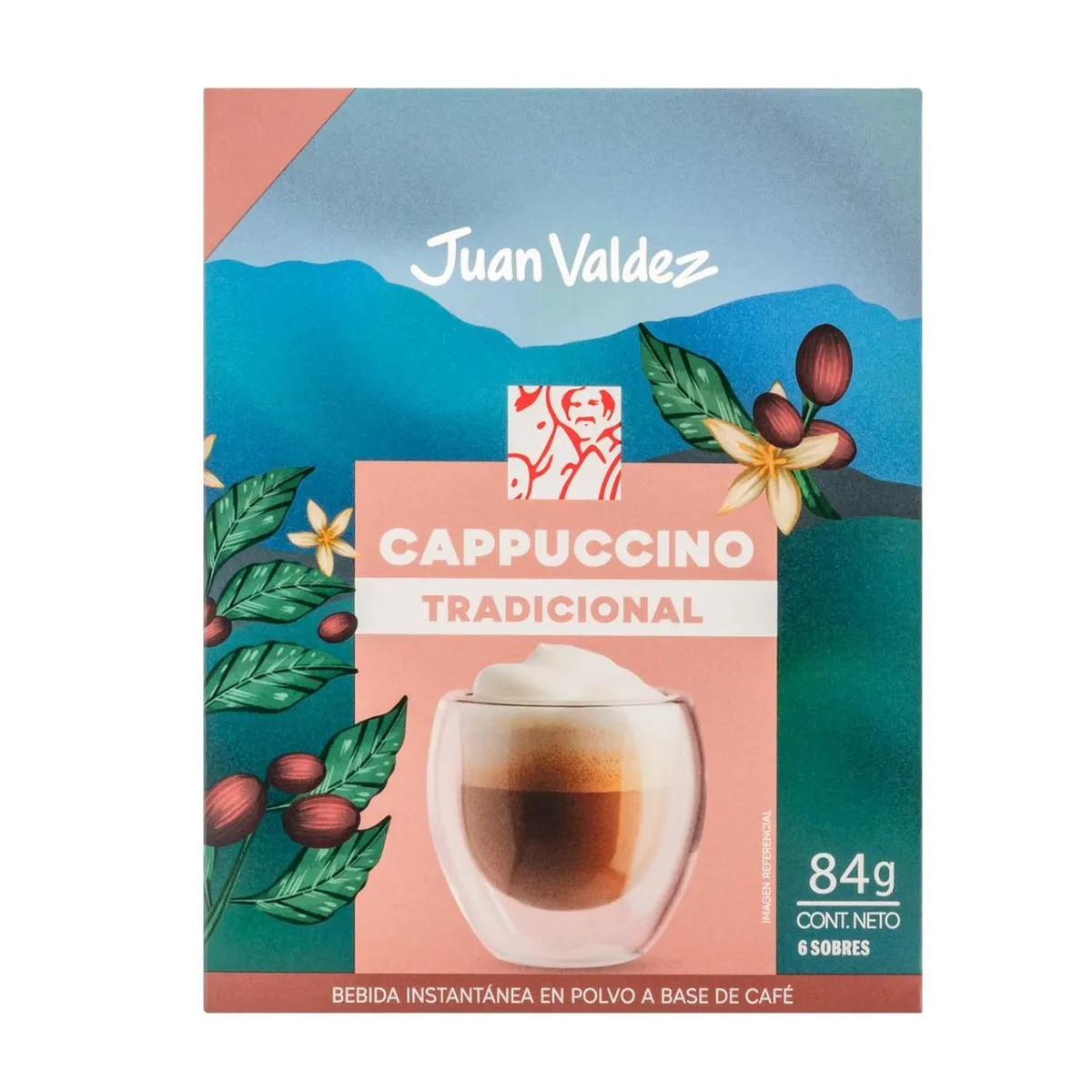 JUAN VALDEZ - Café Instantáneo en Polvo Cappucino Juan Valdez 6 Sobres