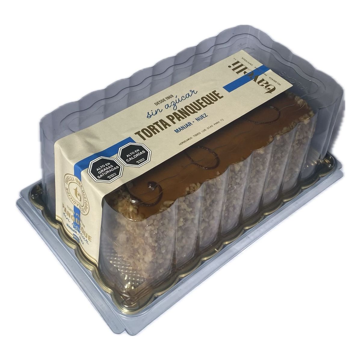 TAVELLI - Torta Panqueque Manjar Nuez Sin Azúcar Tavelli 1.3 Kg