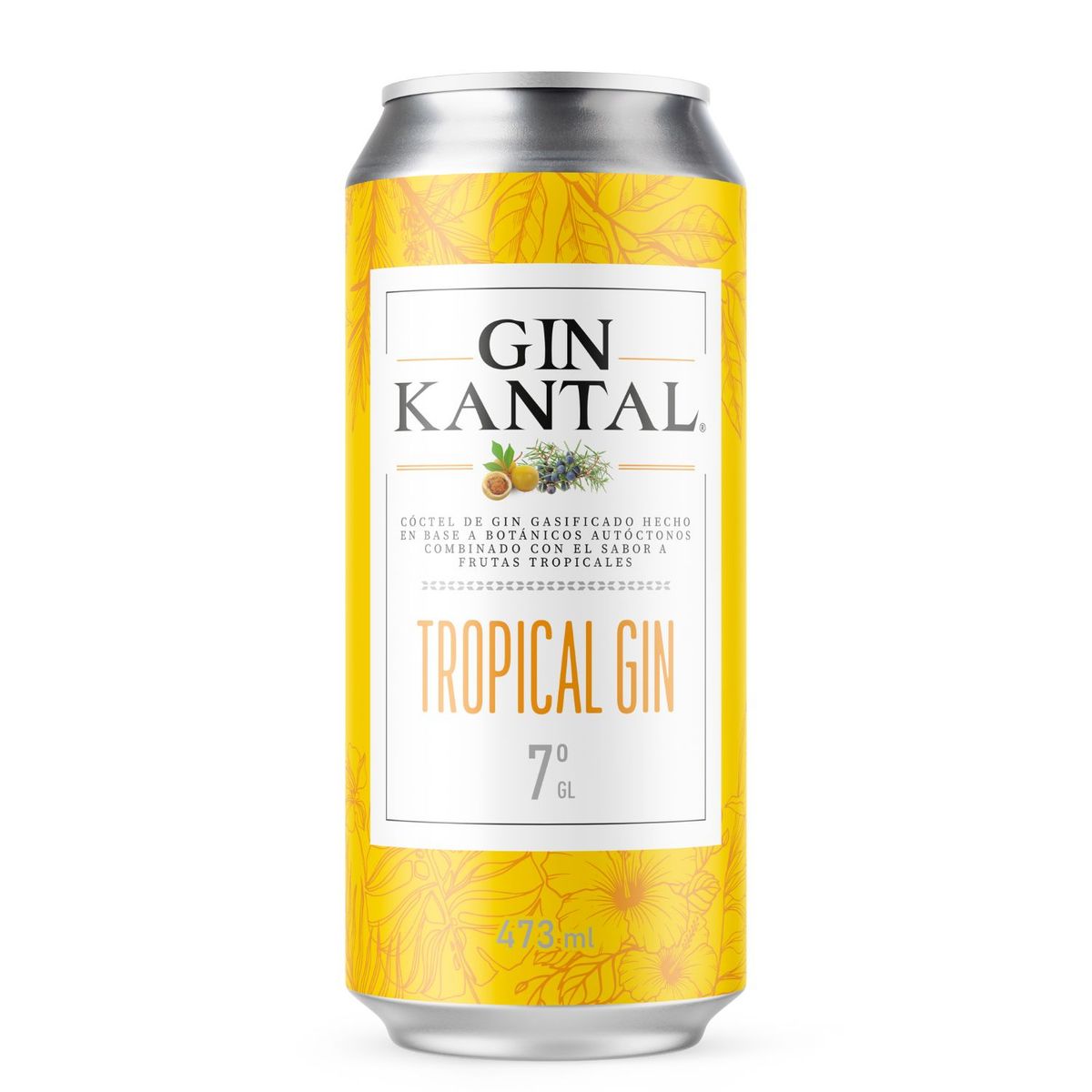 KANTAL - Cóctel Tropical Gin Lata Kantal 7° 473 ml