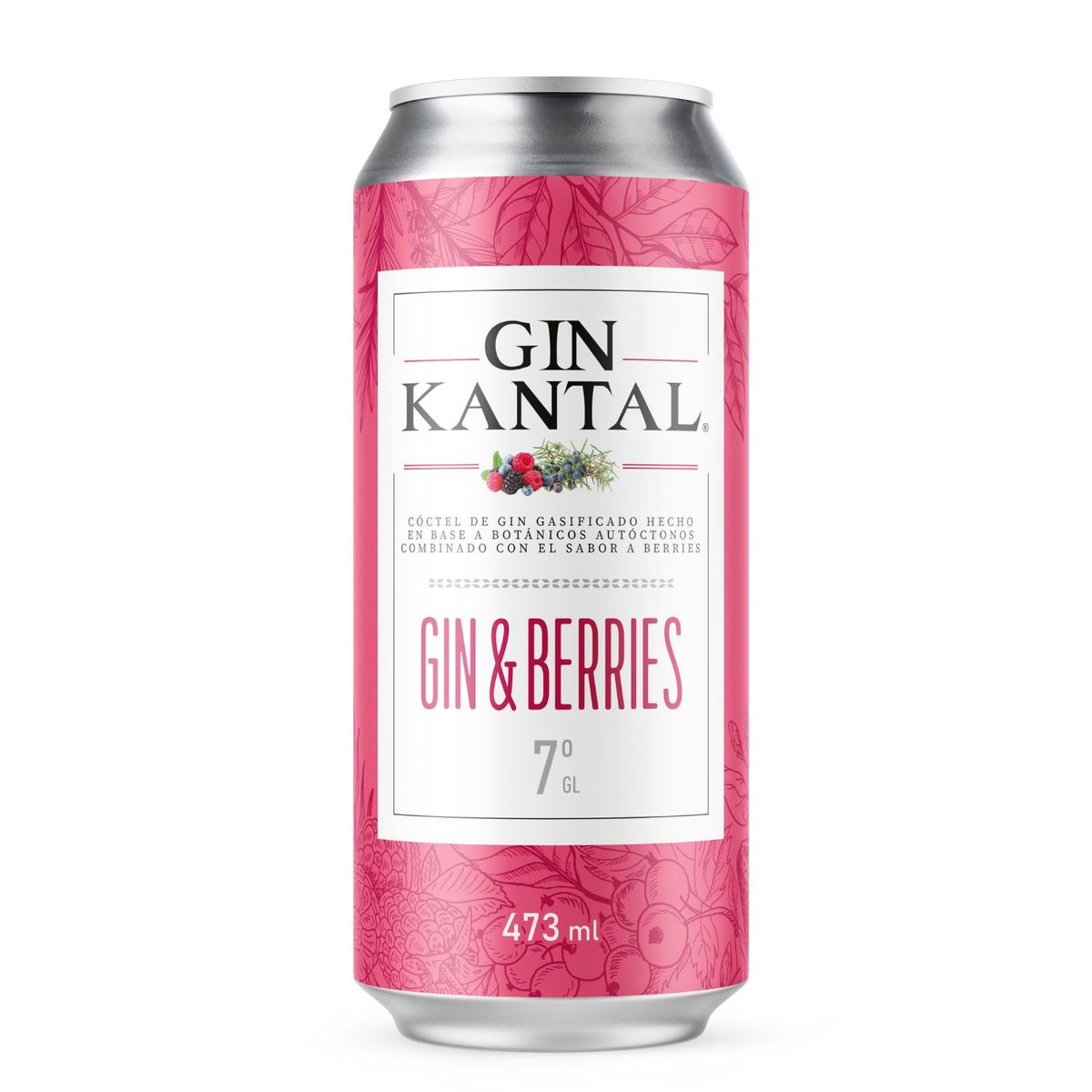 KANTAL - Cóctel Gin & Berries Lata Kantal 7° 473 ml