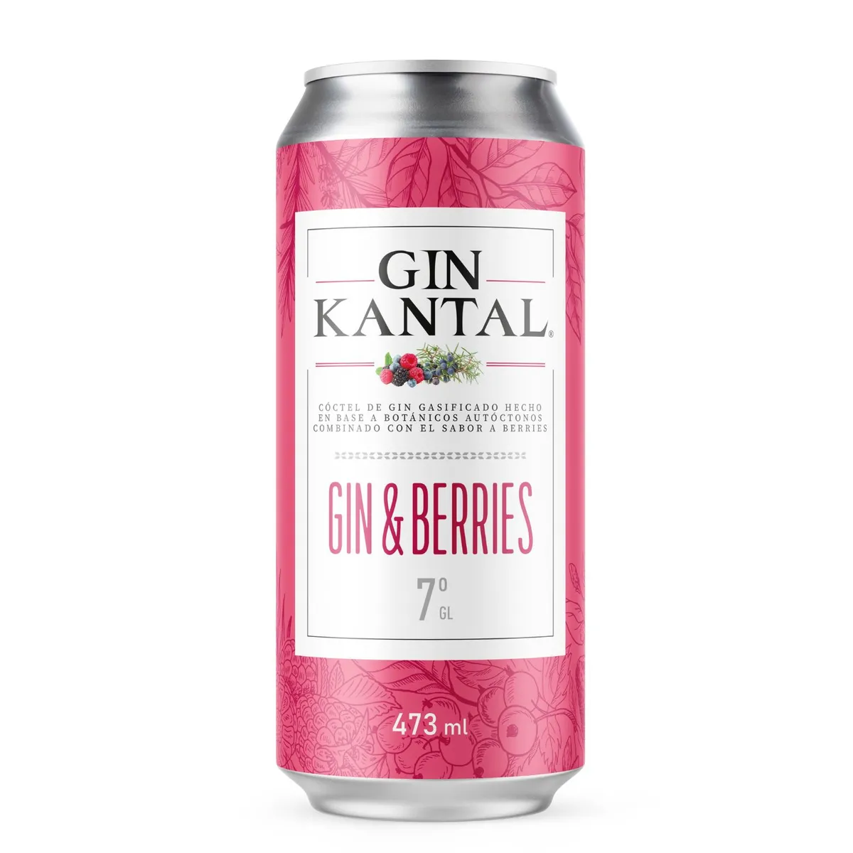 KANTAL - Cóctel Gin & Berries Lata Kantal 7° 473 ml