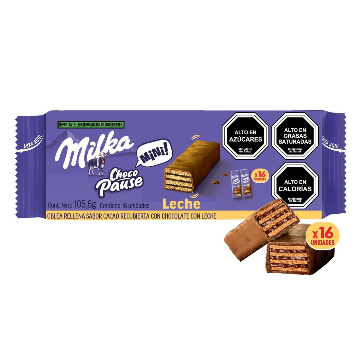 MILKA - Galleta Oblea Mini Chocopause Milka 105 g