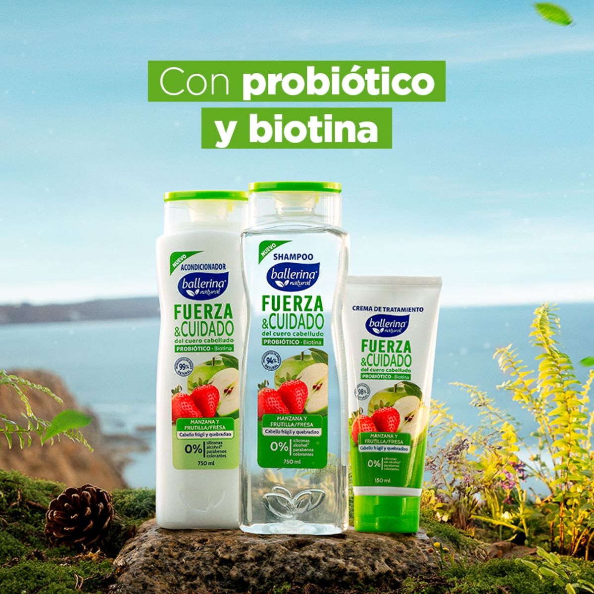 BALLERINA - Acondicionador Fuerza y Cuidado Ballerina Doypack 750 ml