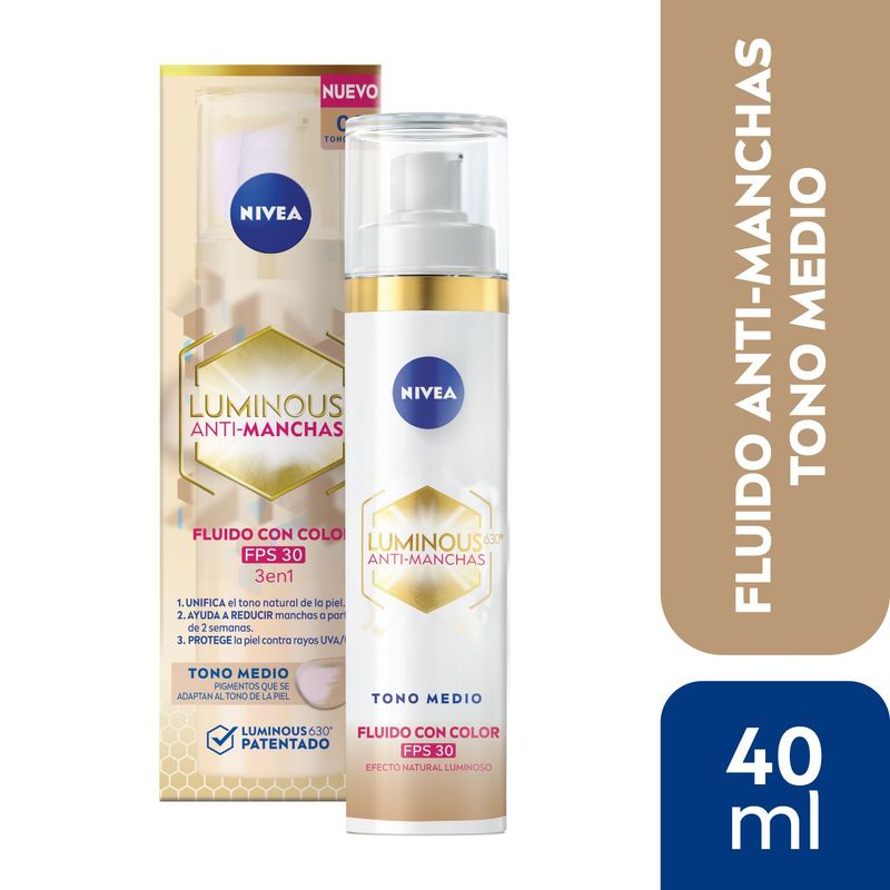 NIVEA - Fluido Luminous Anti Mancha Nivea Tono Medio 40 ml