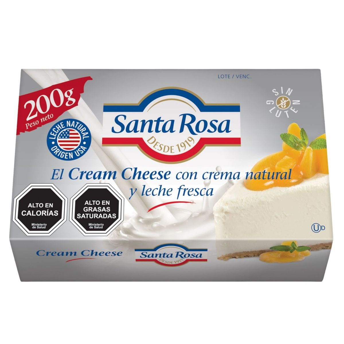 SANTA ROSA - Queso Crema Santa Rosa 200 g