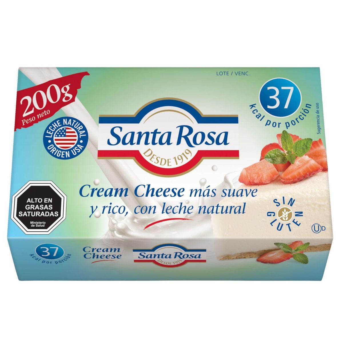 SANTA ROSA - Queso Crema Light Santa Rosa 200 g