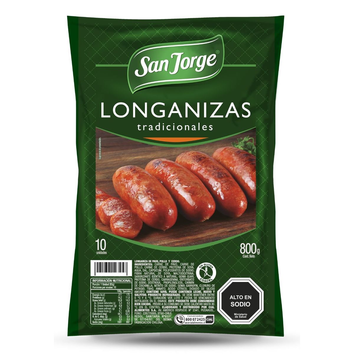 SAN JORGE - Longanizas Tradicionales San Jorge 800 g