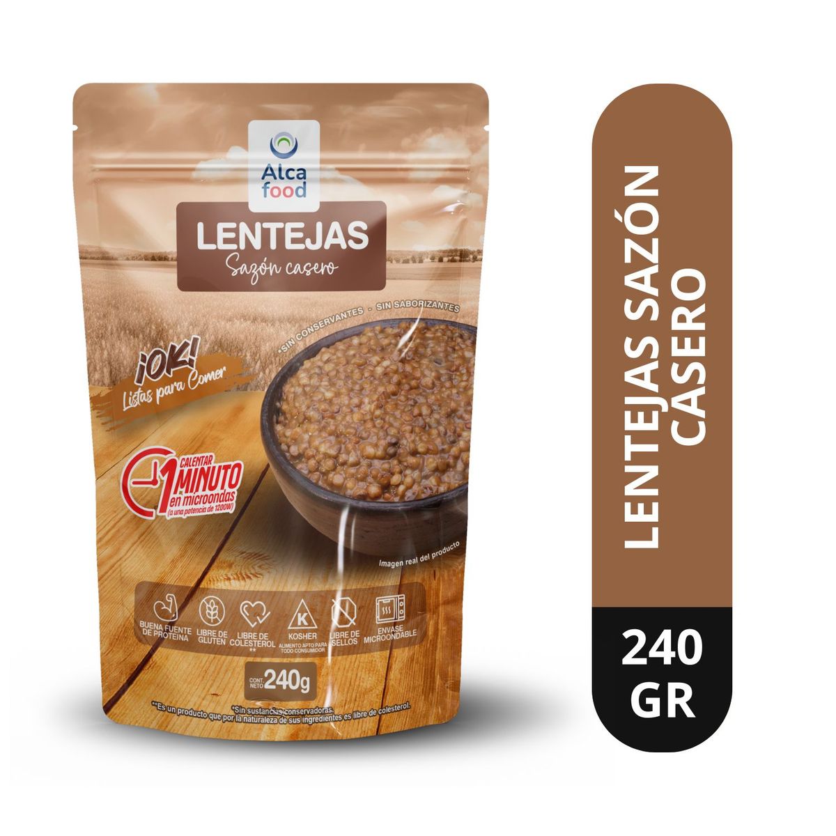 ALCAFOOD - Lentejas Sazón Casero Alcafood 240 g