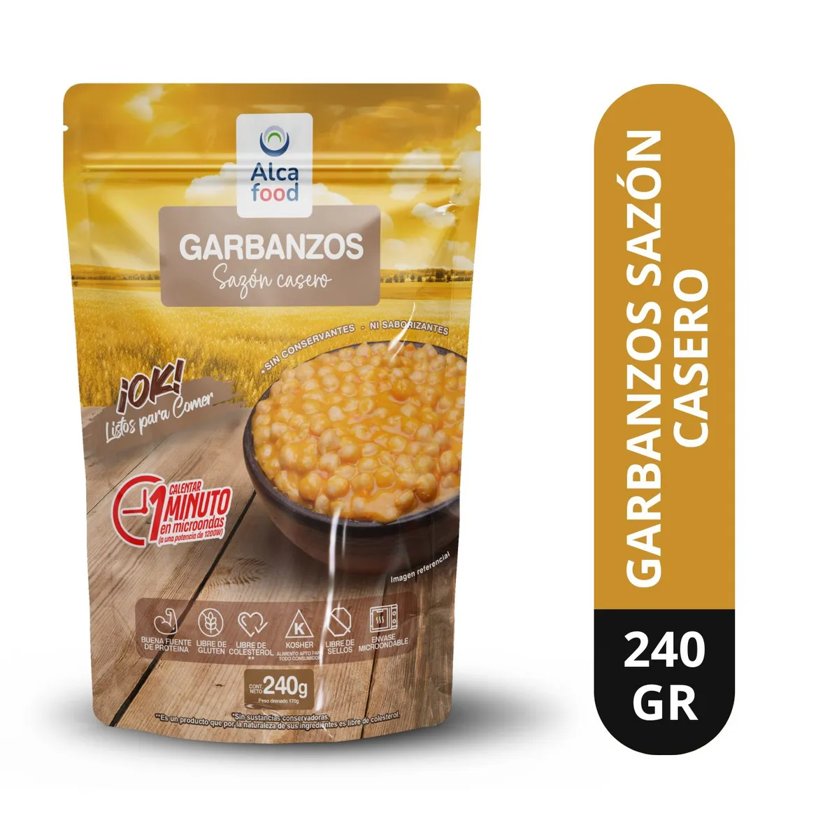 ALCAFOOD - Garbanzos Sazón Casero Alcafood 240 g