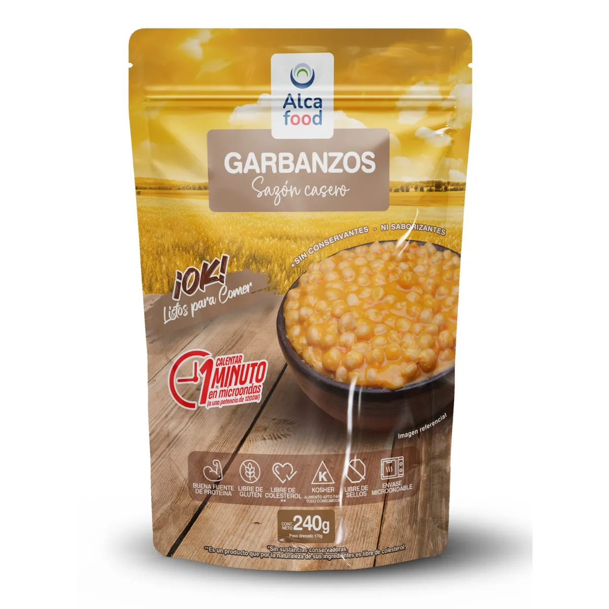 ALCAFOOD - Garbanzos Sazón Casero Alcafood 240 g