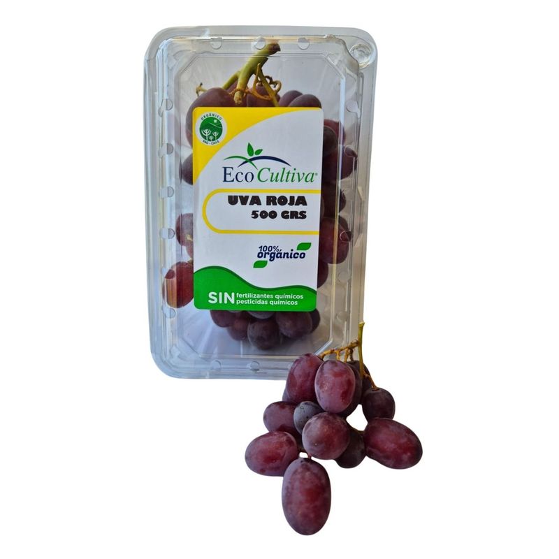 ECOCULTIVA - Uva Roja Orgánica en Pote Ecocultiva 500 g