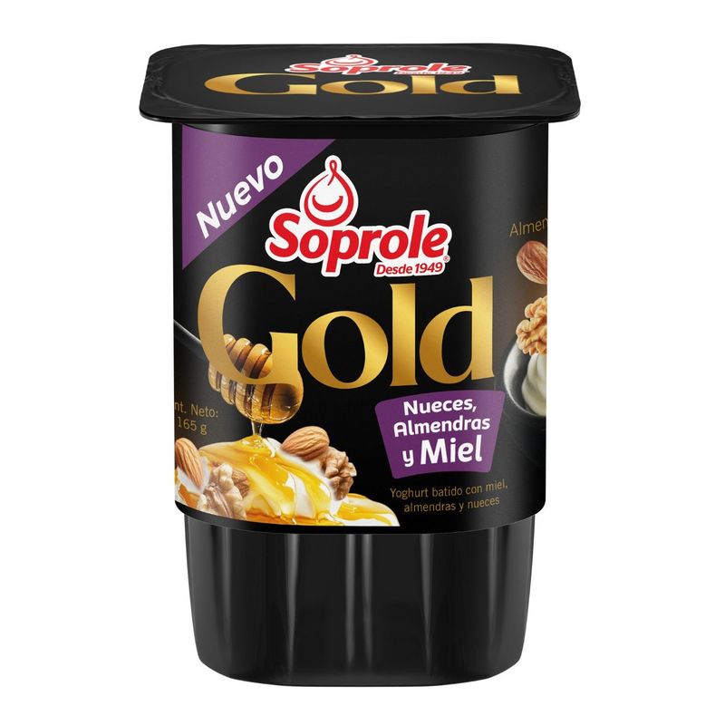 SOPROLE - Yoghurt Gold Miel, Almendras y Nueces Soprole 165 g
