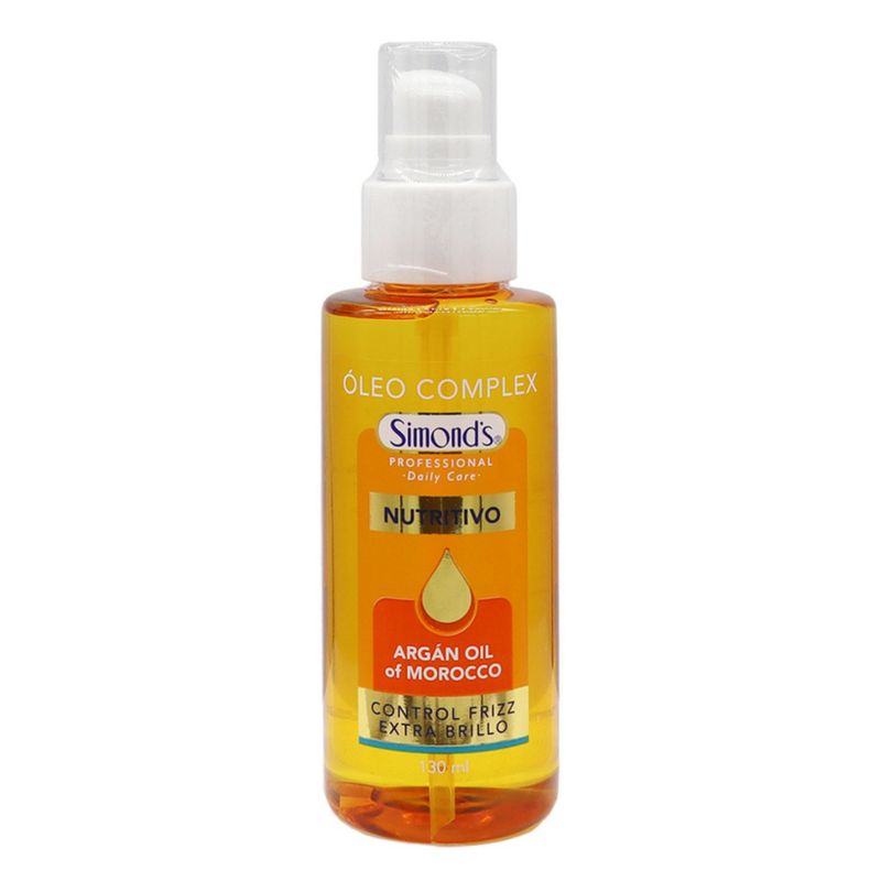 SIMONDS - Aceite Capilar Argán Nutritivo Frizz y Brillo Simonds 130 ml