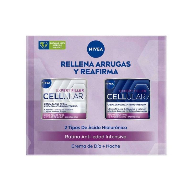 NIVEA - Pack Crema Facial Expert Filler Cellular Nivea Día + Noche 2 x 50 ml
