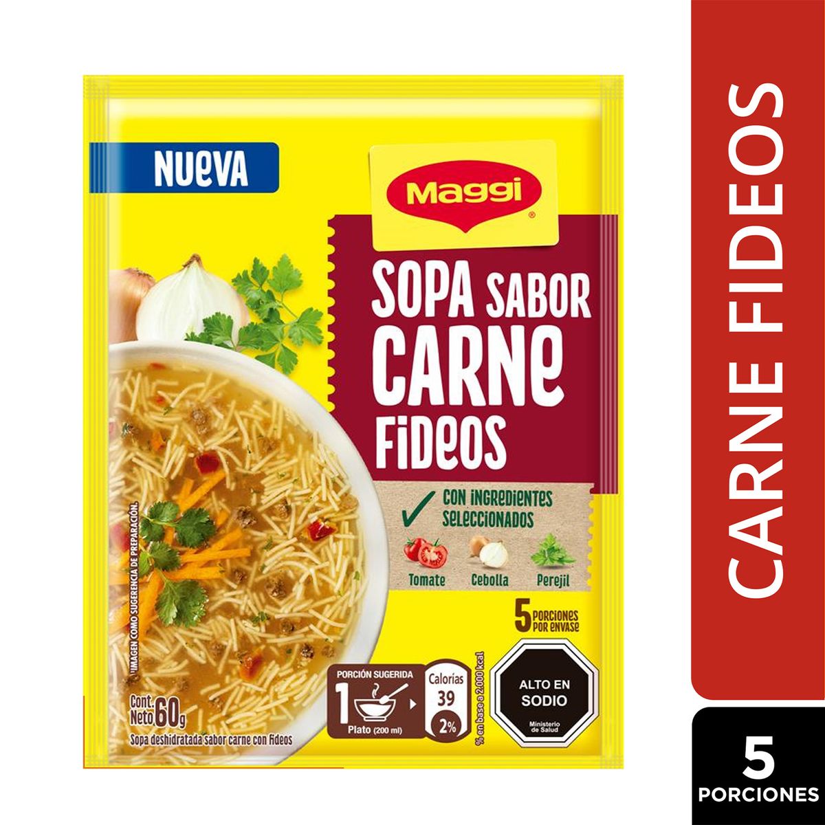 MAGGI - Sopa Sabor Carnes y Fideos Maggi 60 g
