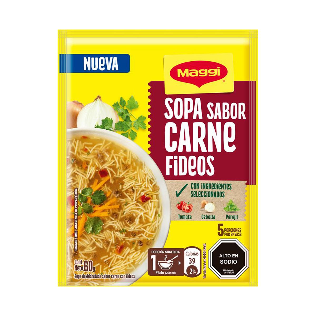 MAGGI - Sopa Sabor Carnes y Fideos Maggi 60 g