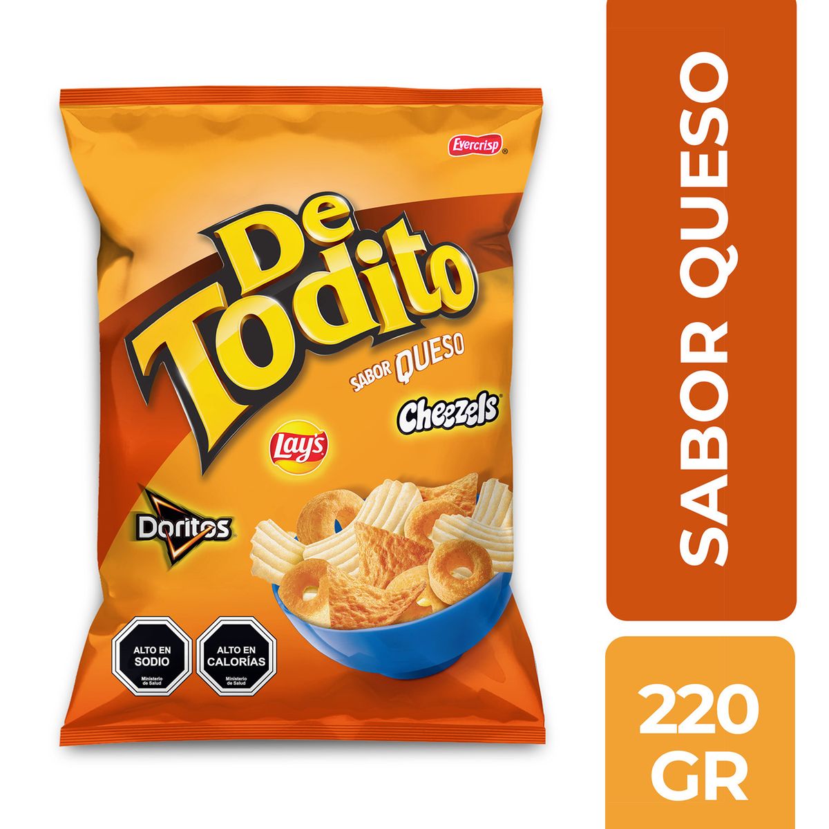 EVERCRISP - Snack Detodito Sabor Queso 220 gr