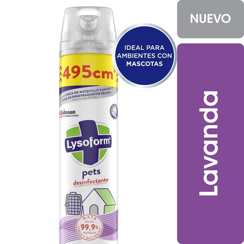  - Desinfectante Pets Lysoform Lavanda 495 ml
