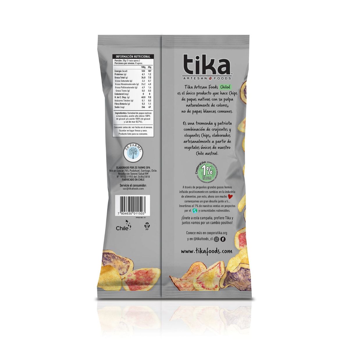 TIKA - Papas Vegetales Tika Chiloé 150 gr