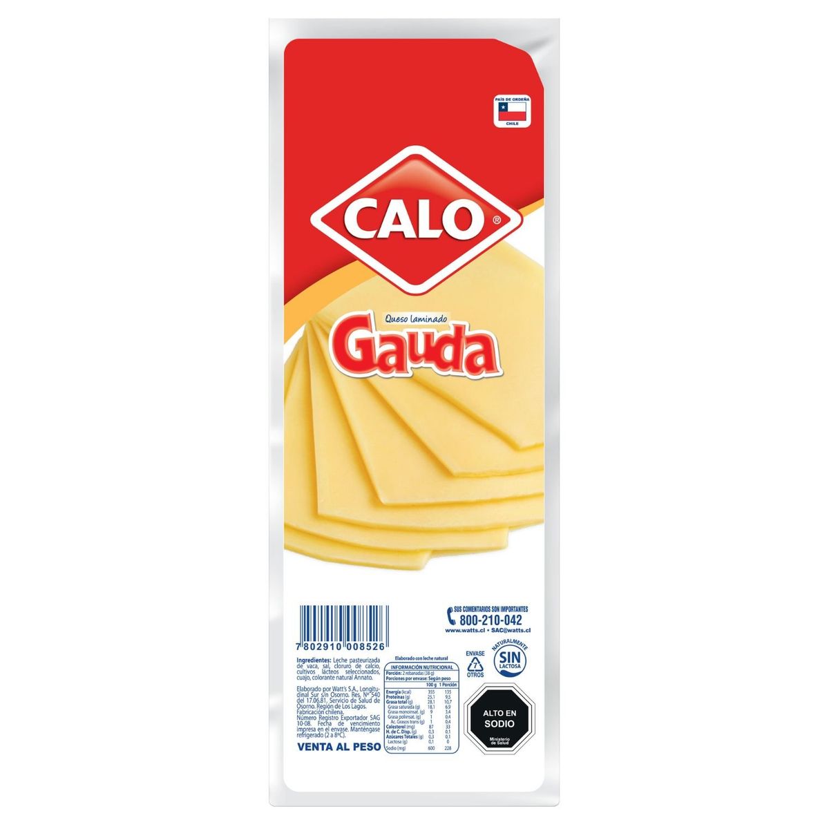 CALO - Queso Gauda Laminado Calo a Granel
