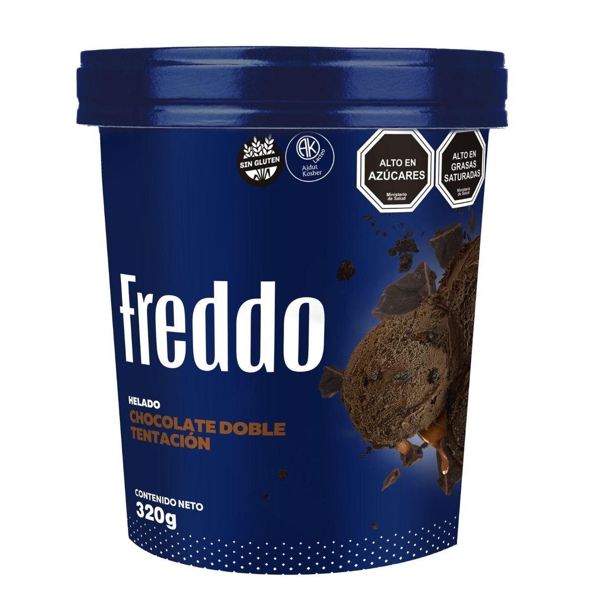 FREDDO - Helado de Leche Sabor Chocolate Doble Tentación Freddo 320 g