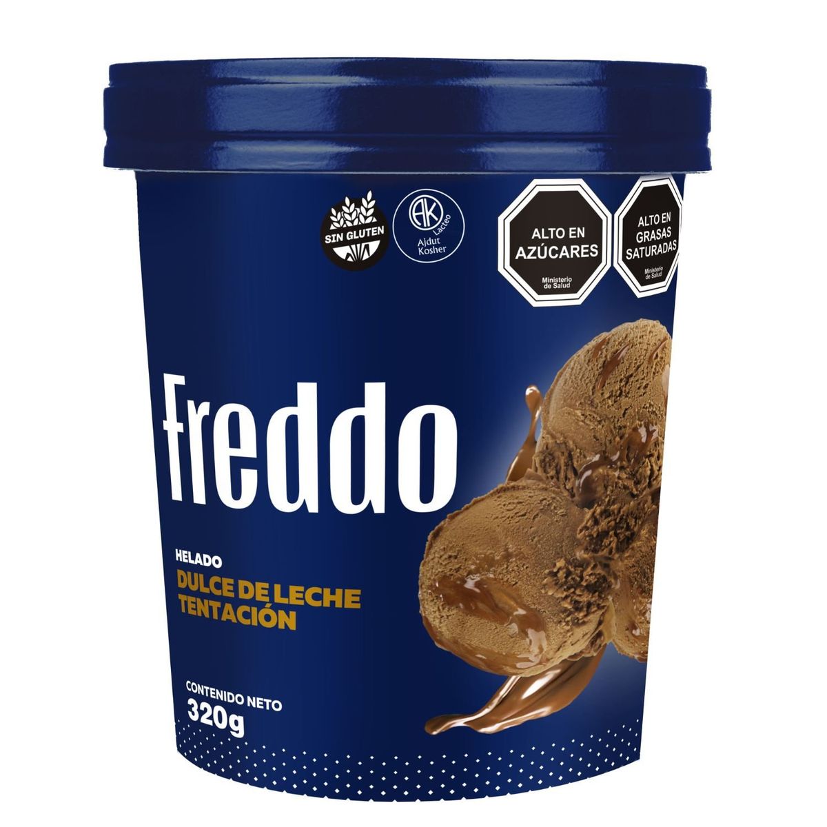 FREDDO - Helado de Leche Sabor Dulce de Leche Tentación Freddo 320 g