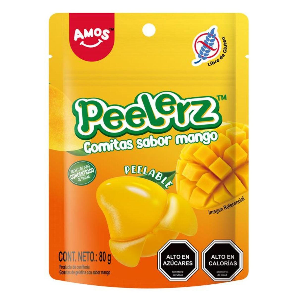 AMOS - Gomitas Peelerz Amos Mango 80 g