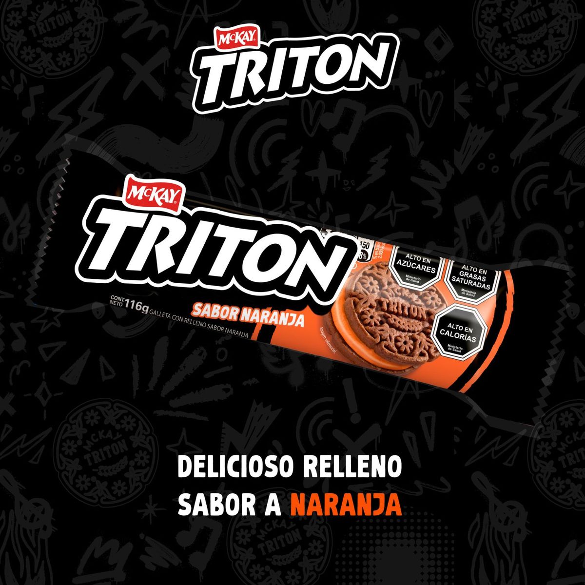 TRITON - Galletas Triton Naranja 116 g