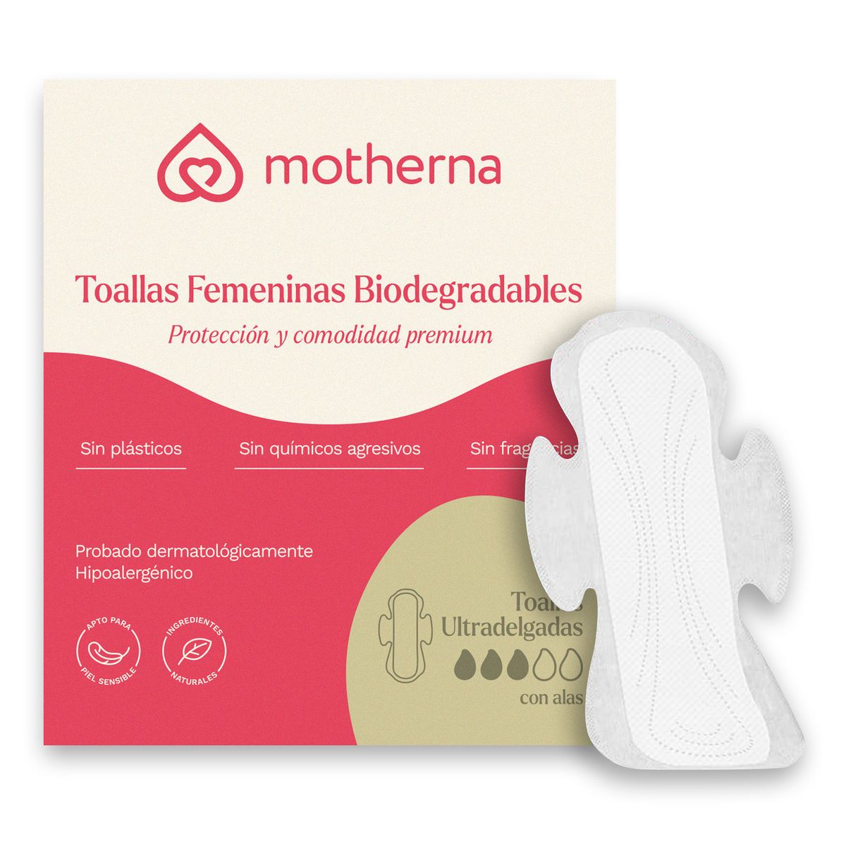 MOTHERNA - Toallitas Higiénicas Motherna Ultra Delgadas 10 Un